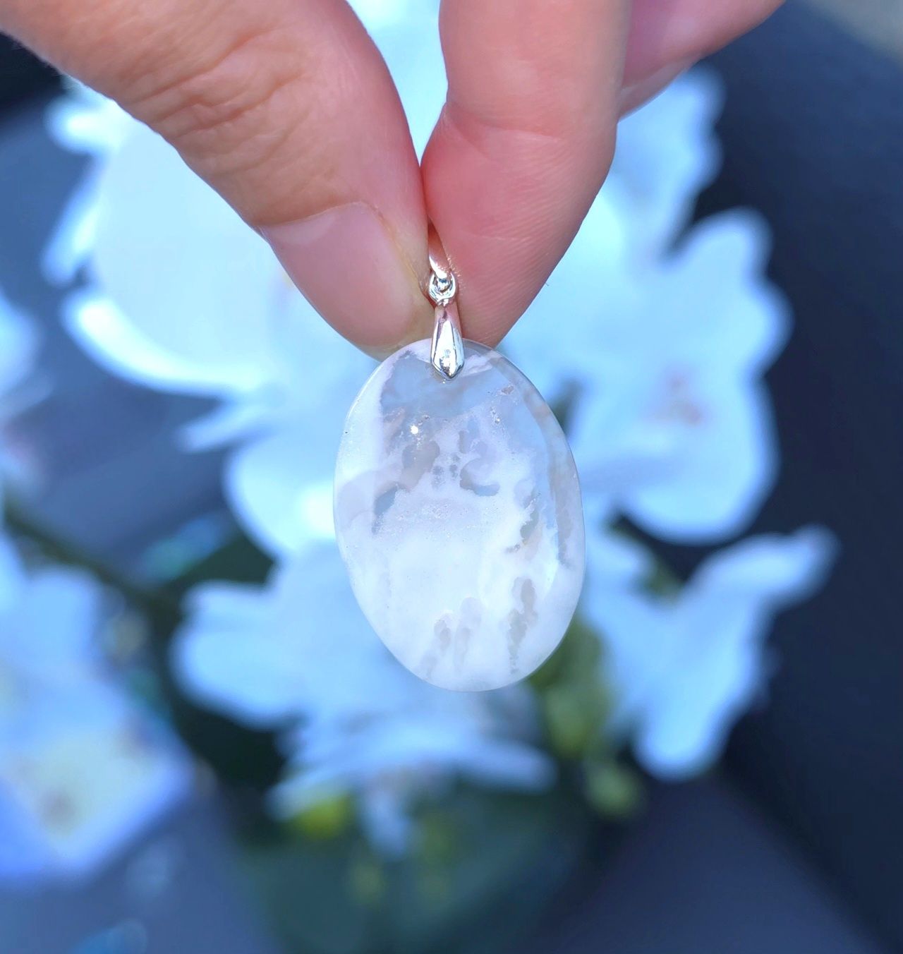 Agate Plume Blanche n°2