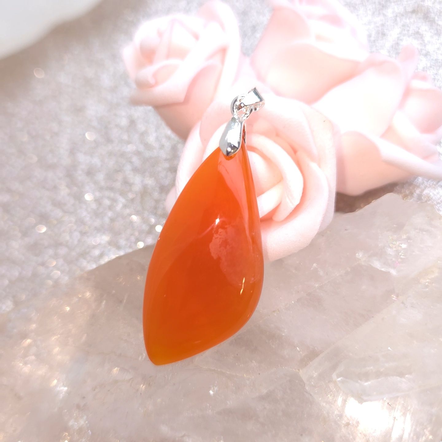 Cornaline pendentif larme