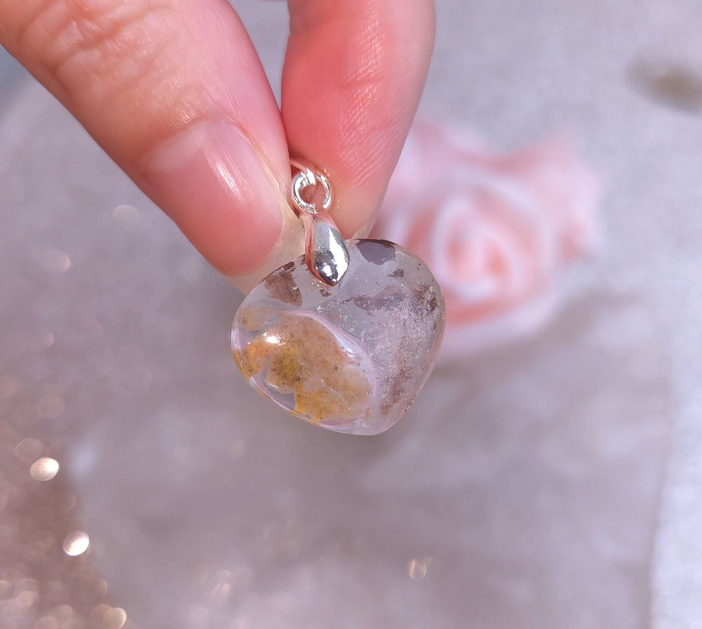 Quartz lodolite (quartz jardin ) goutte