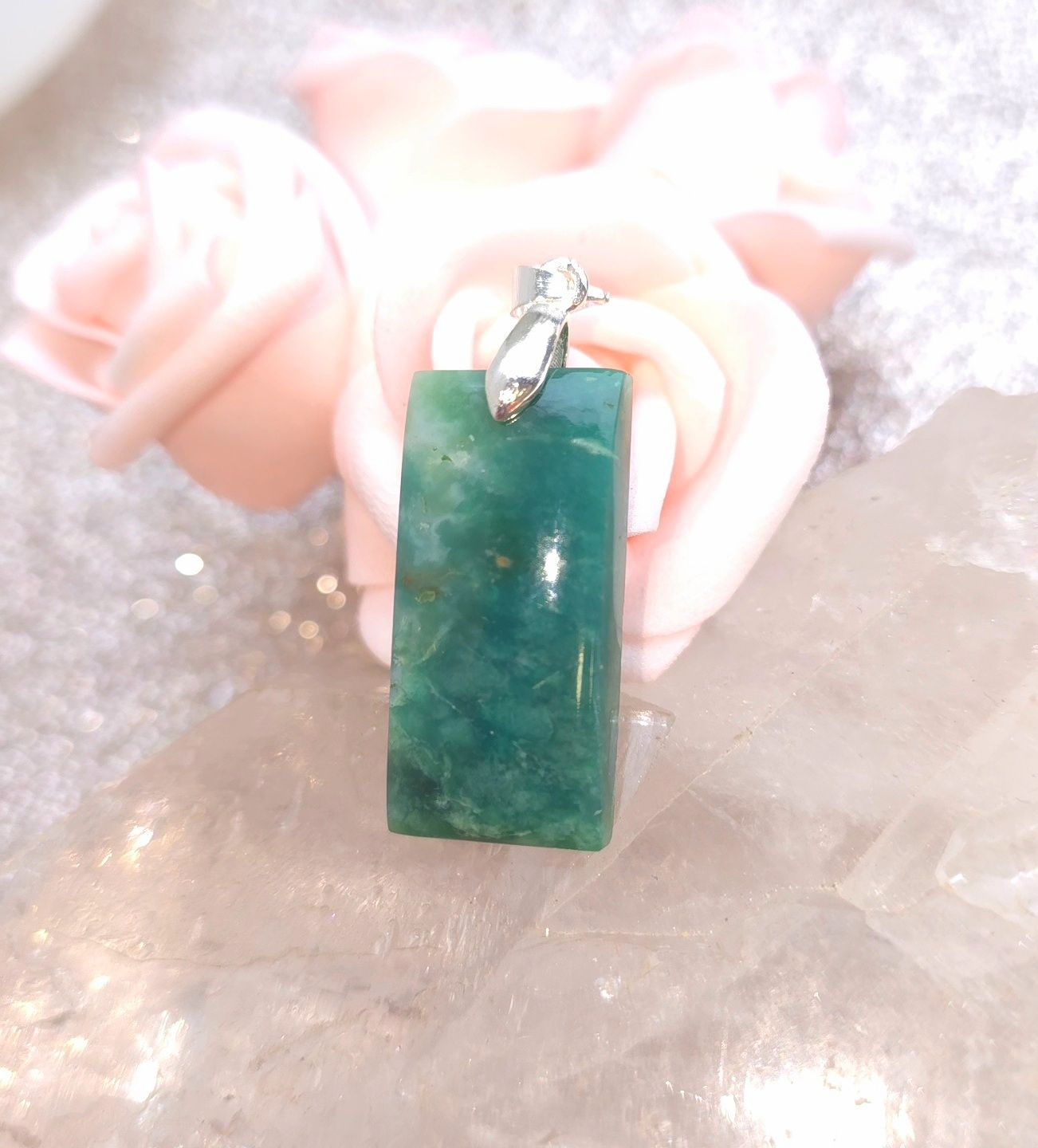 Chrysoprase foncé rectangle