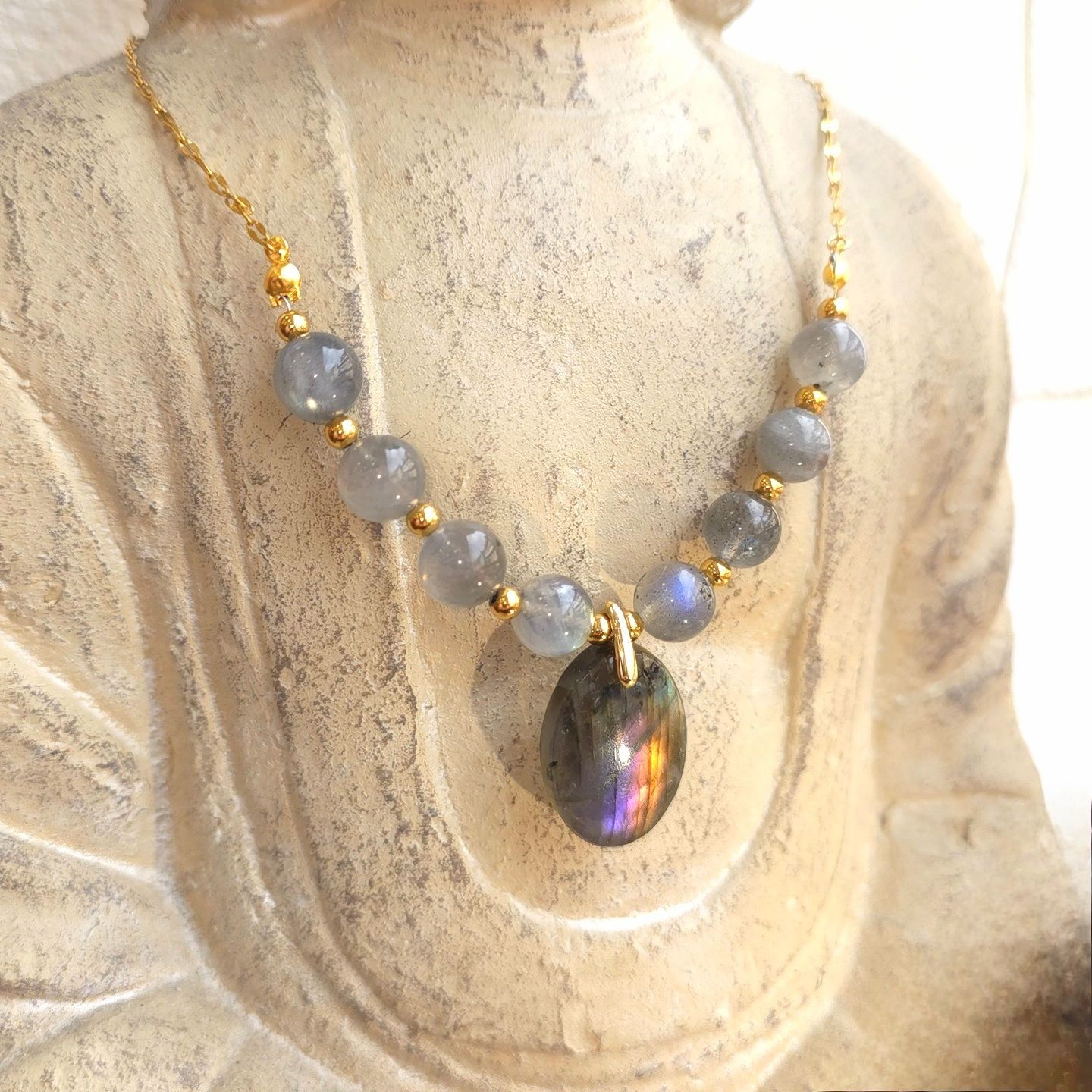 Collier labradorite AAA