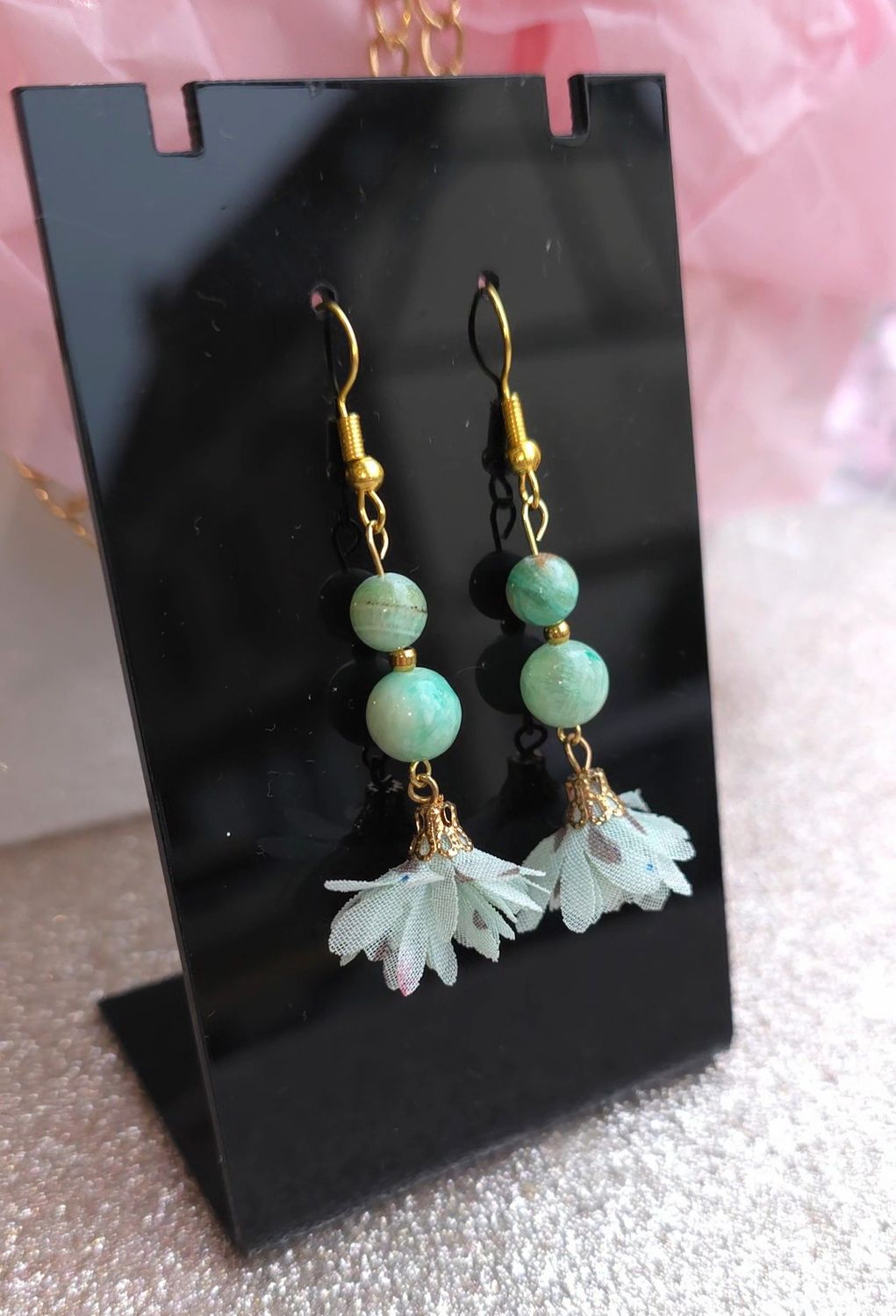 Boucle Pompon - Variscite 