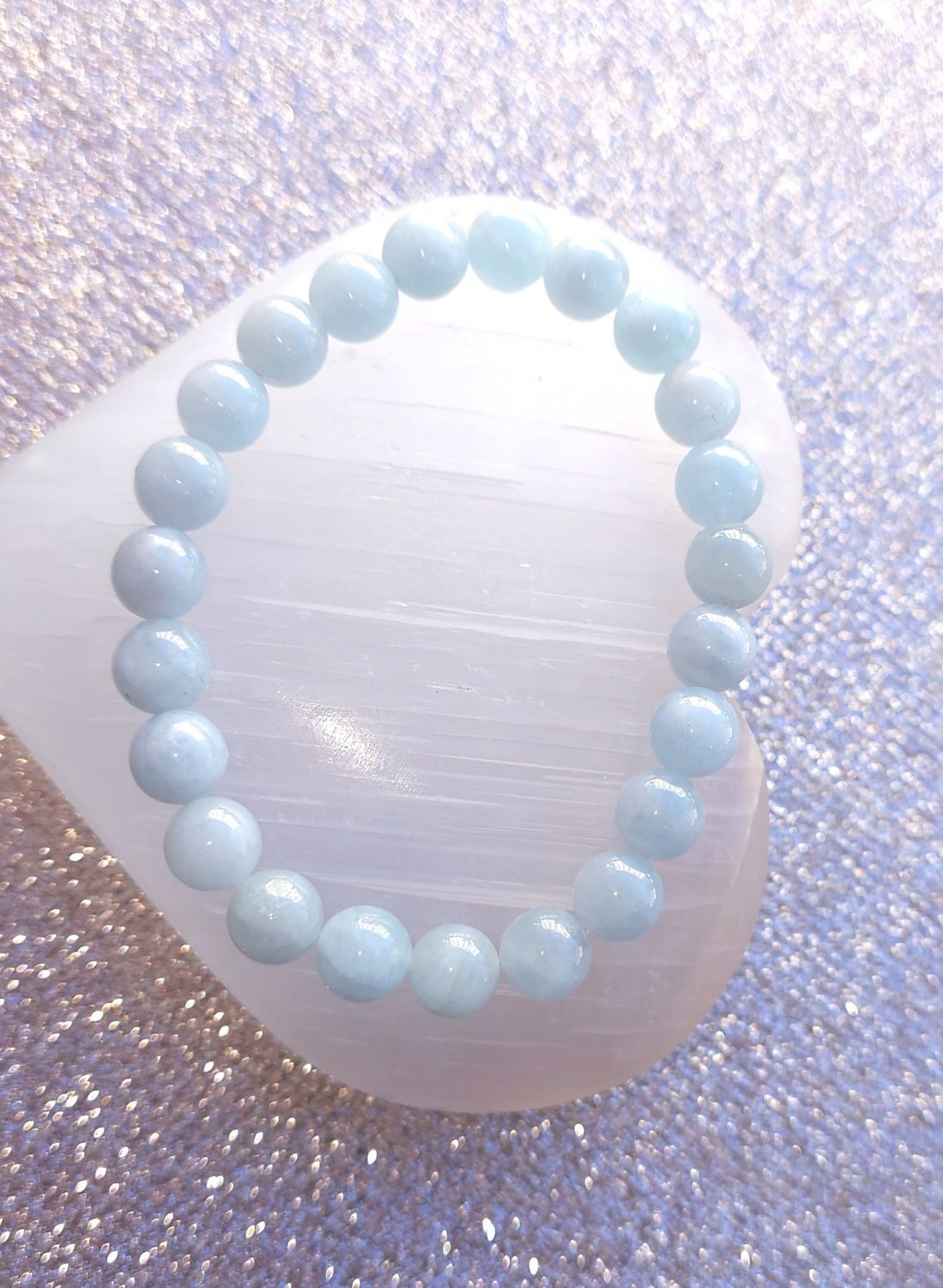 Bracelet Aigue Marine du Brésil AA+ ø8