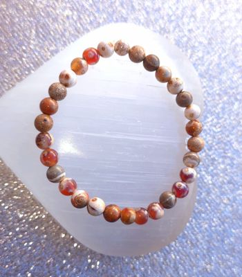 Bracelet Agate Peau de Serpent ø6