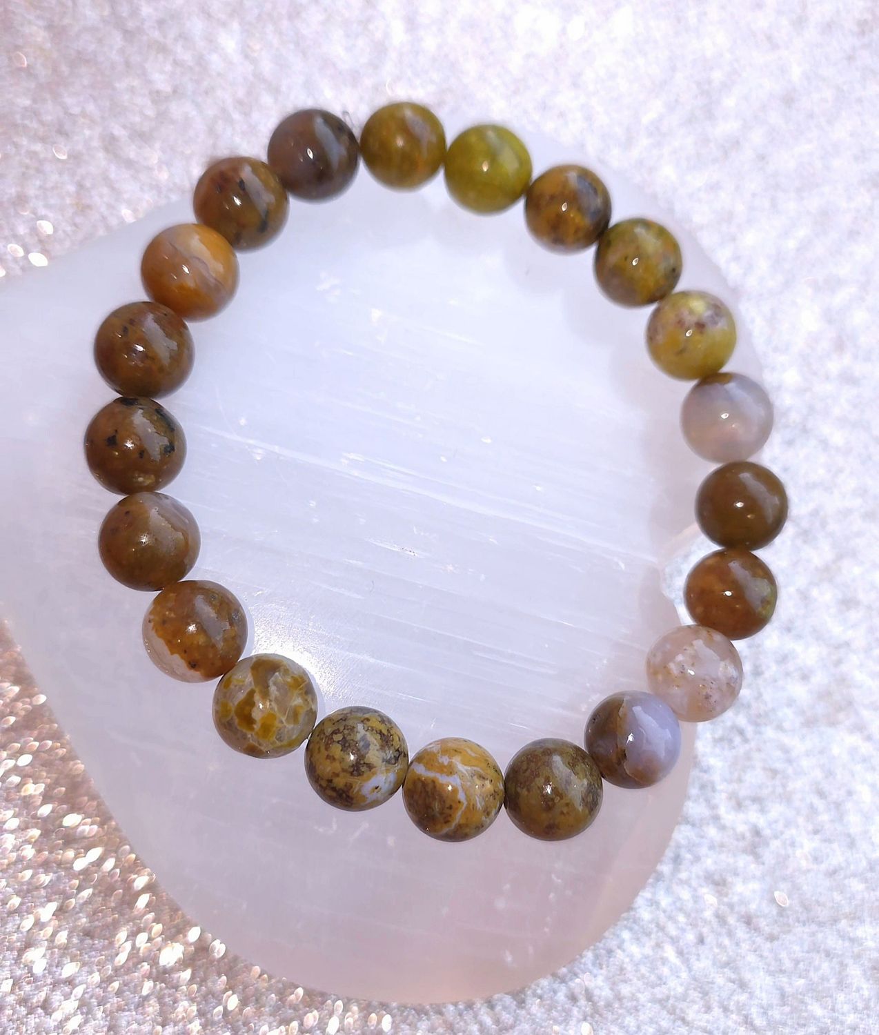 Bracelet Opale Verte ø8