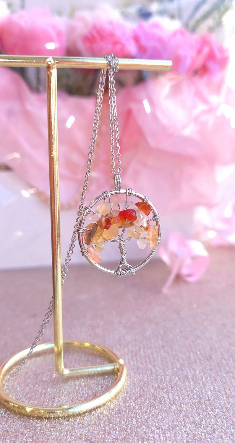 Pendentif Arbre de vie - Cornaline