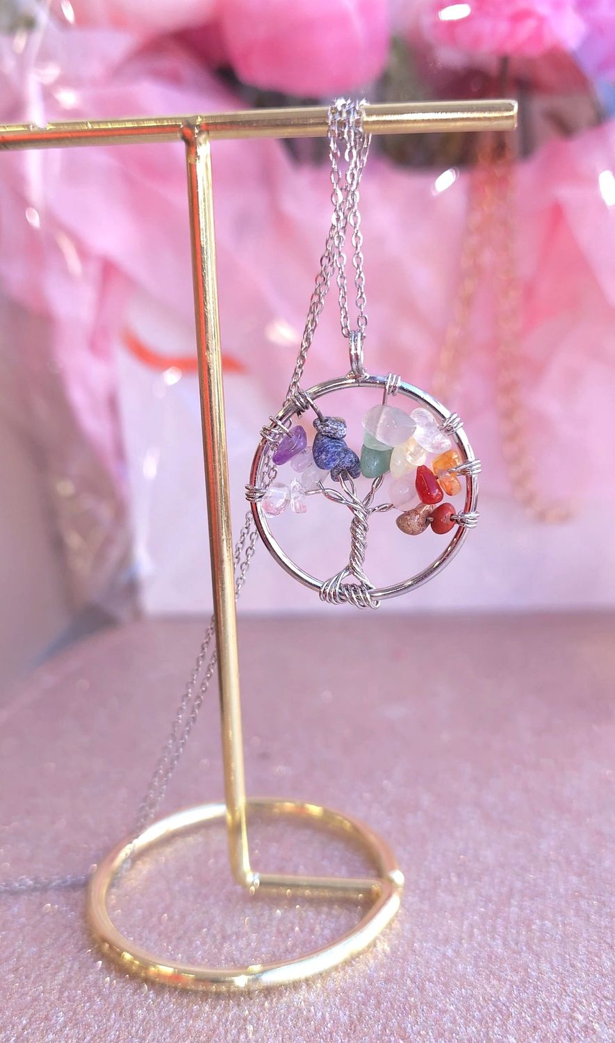 Pendentif Arbre de vie - 7 chakras