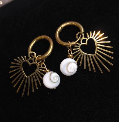 Boucle Créole Oeil de Sainte Lucie - Doré 