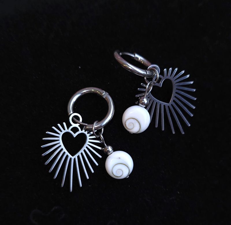 Boucle Créole Oeil de Sainte Lucie - Argenté 