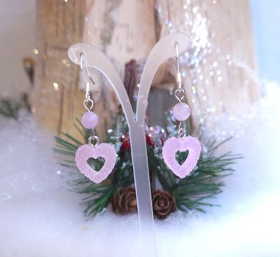 Boucle Kunzite bonbon acidulé