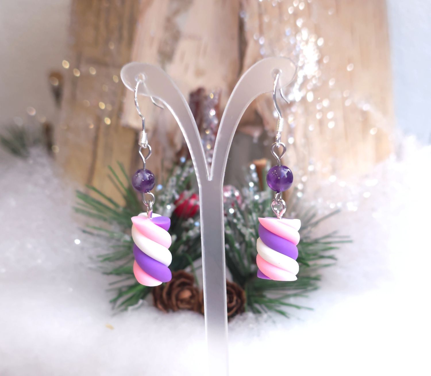 Boucle Améthyste chamalow