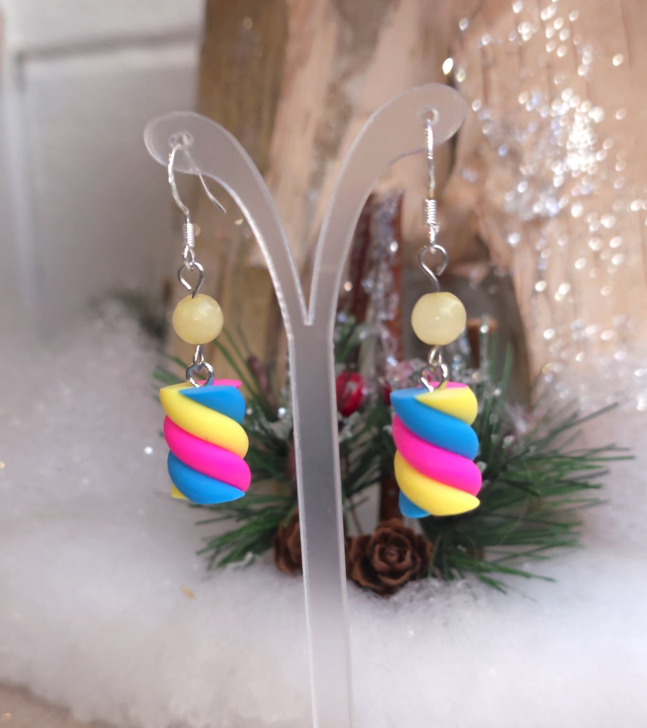 Boucle Calcite miel chamalow