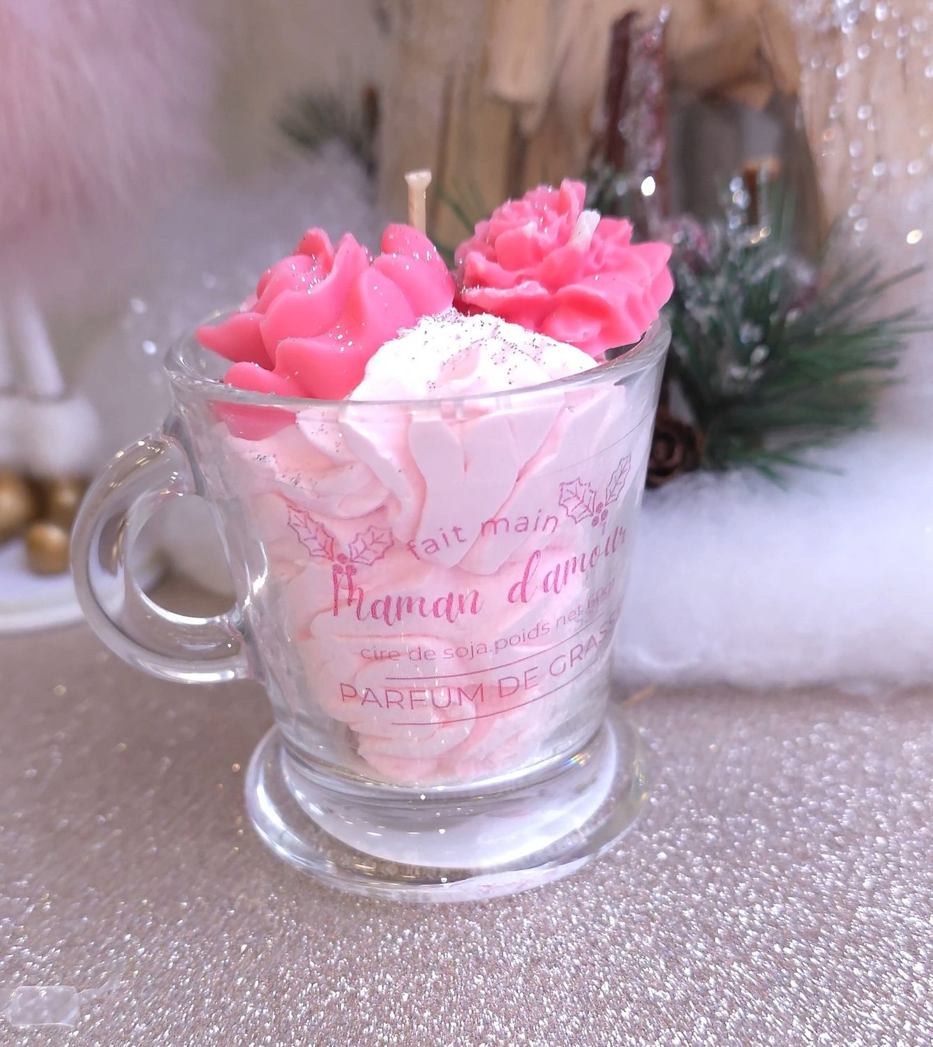 Bougie Noël  xs- Maman d&#39;amour