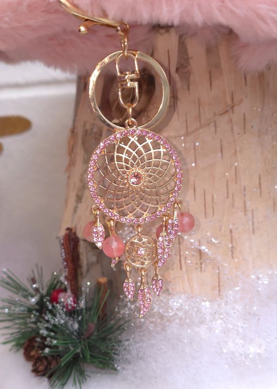 Bijoux de Sac/Porte Clés - Quartz Cerise