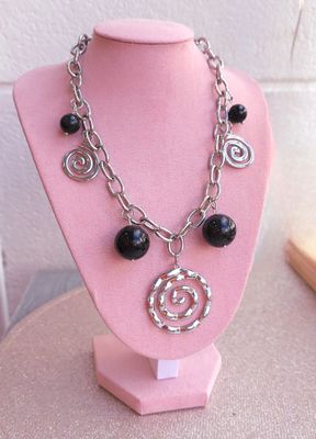 Collier Obsidienne Oeil céleste - Argenté 