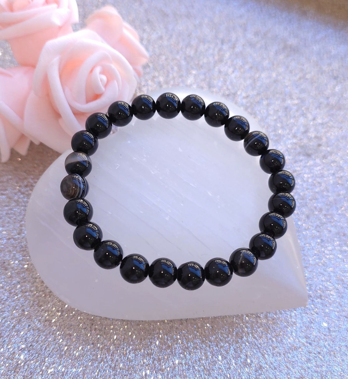 Bracelet Agate Oeil ø8