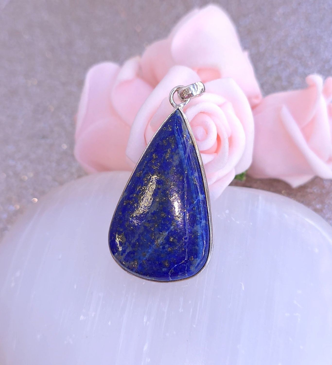 Lapis lazuli Serti Argent 