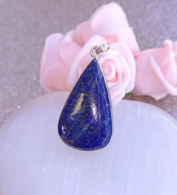 Lapis lazuli Serti Argent 