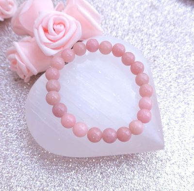 Bracelet Aragonite Rose ø8