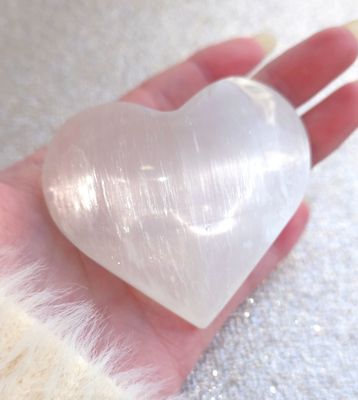 Selenite Galet Cœur
