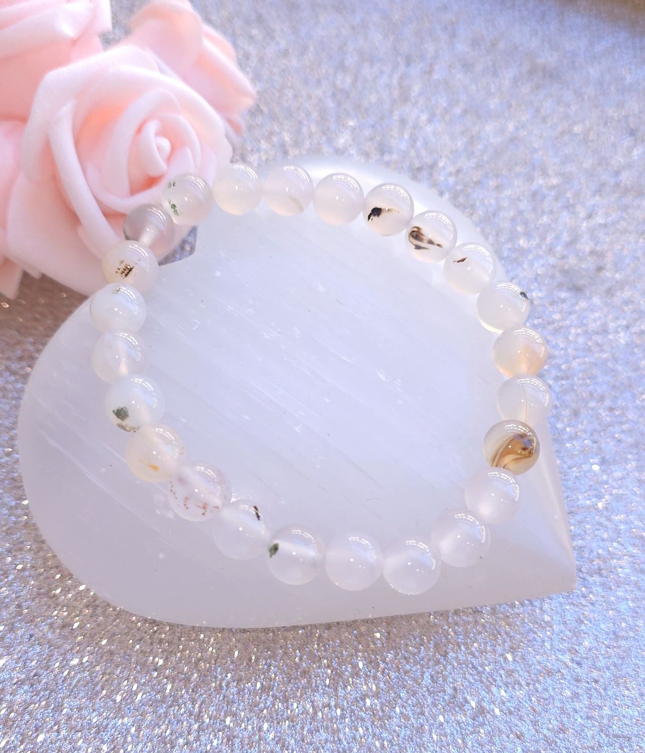 Bracelet Agate Montana ø8