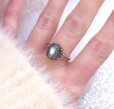 Bague Labradorite Bleue AAA n°1