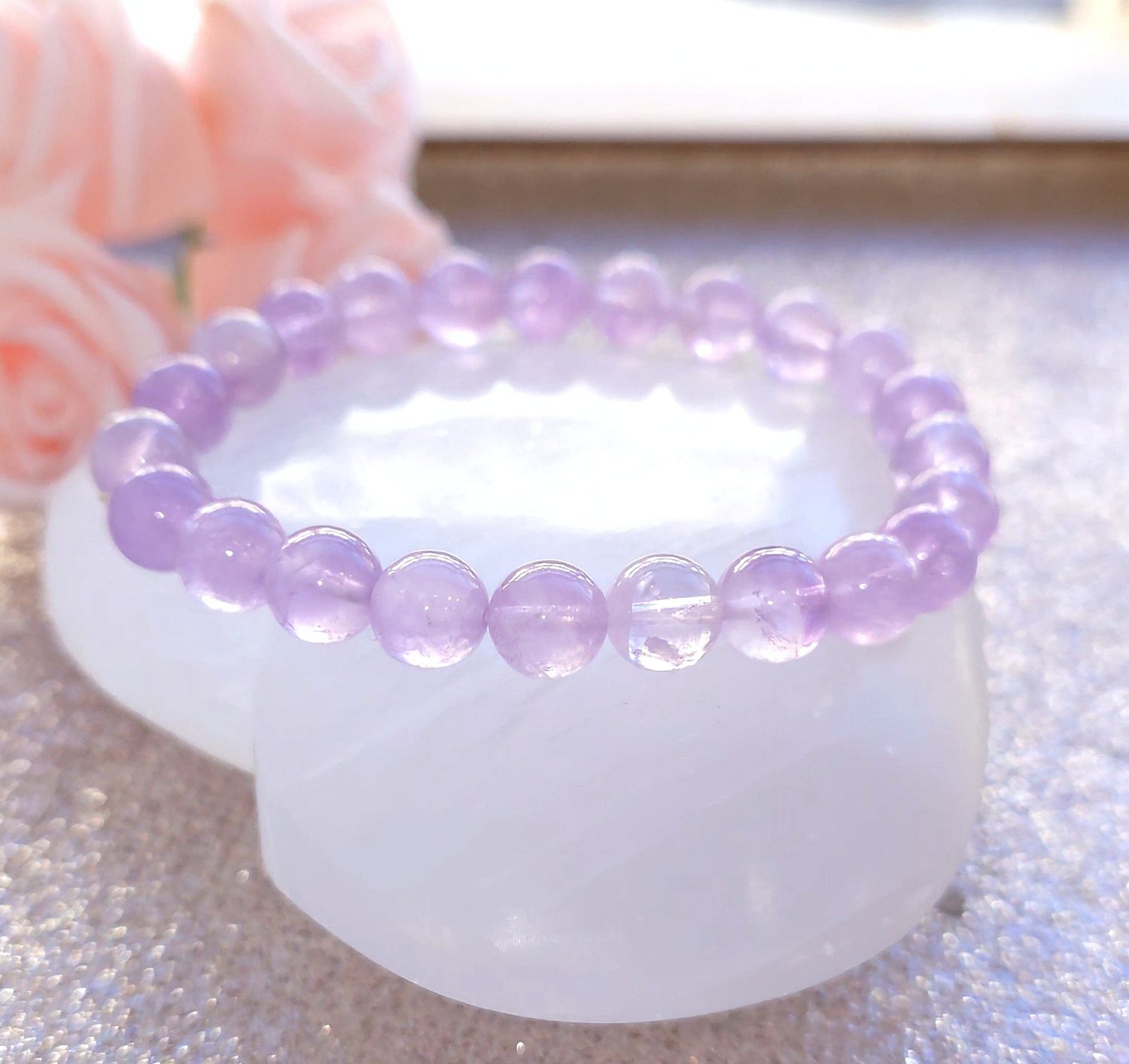 Jade de Birmanie Lilas ø8