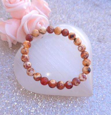 Bracelet Agate Peau de Serpent ø8
