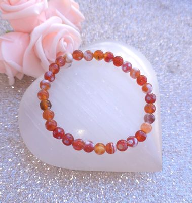 Bracelet Agate Peau de Serpent ø6