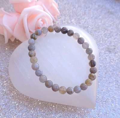 Bracelet Agate Feuille de Bambou ø6