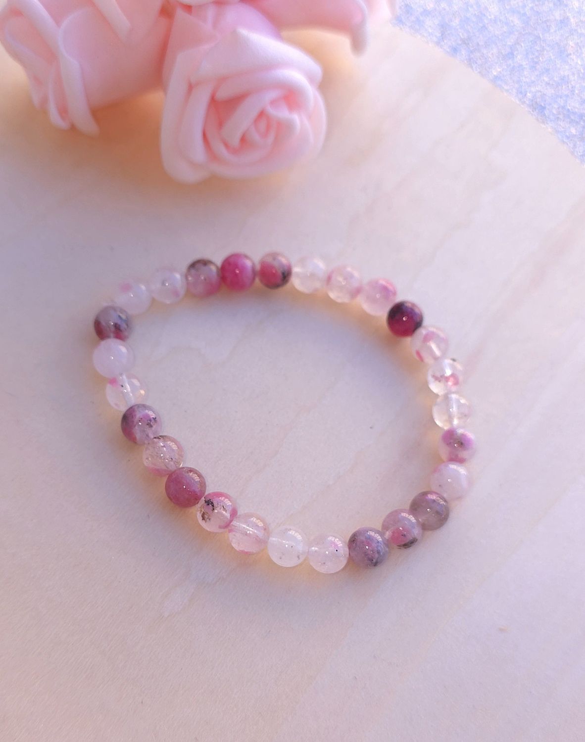Cristal Fleur de Rhodonite ø6