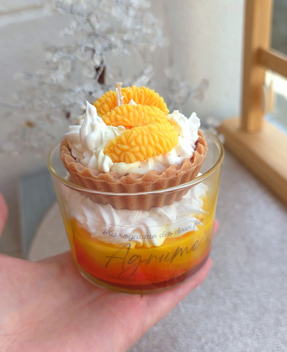 215.Bougie Tartelette Agrume