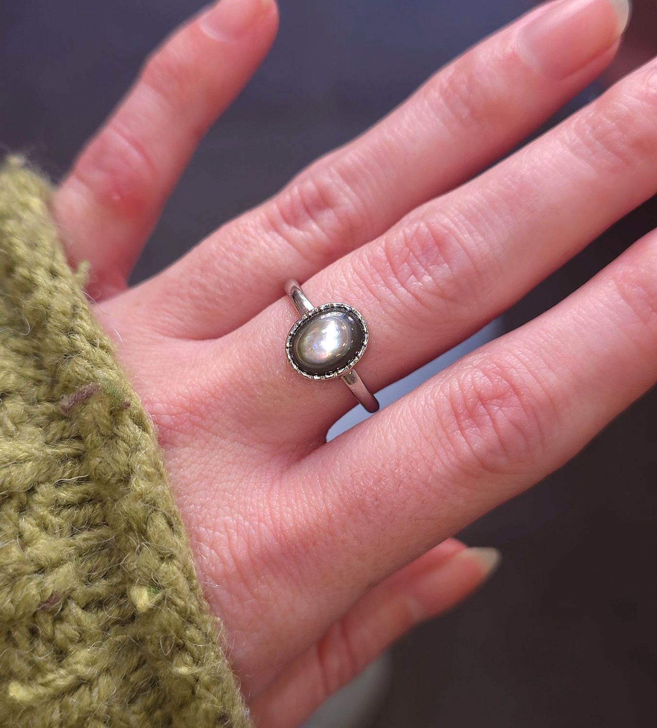 Bague Nacre Noire n°1