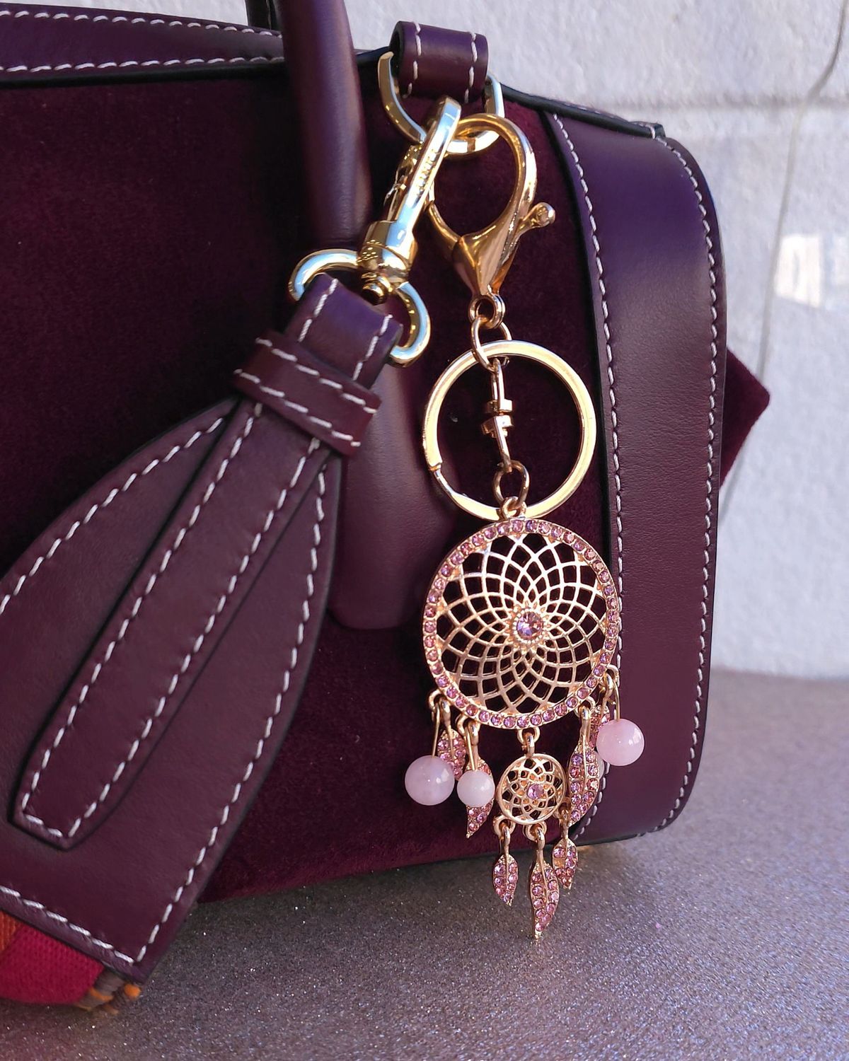 Bijoux de Sac/Porte Clés - Quartz Rose 