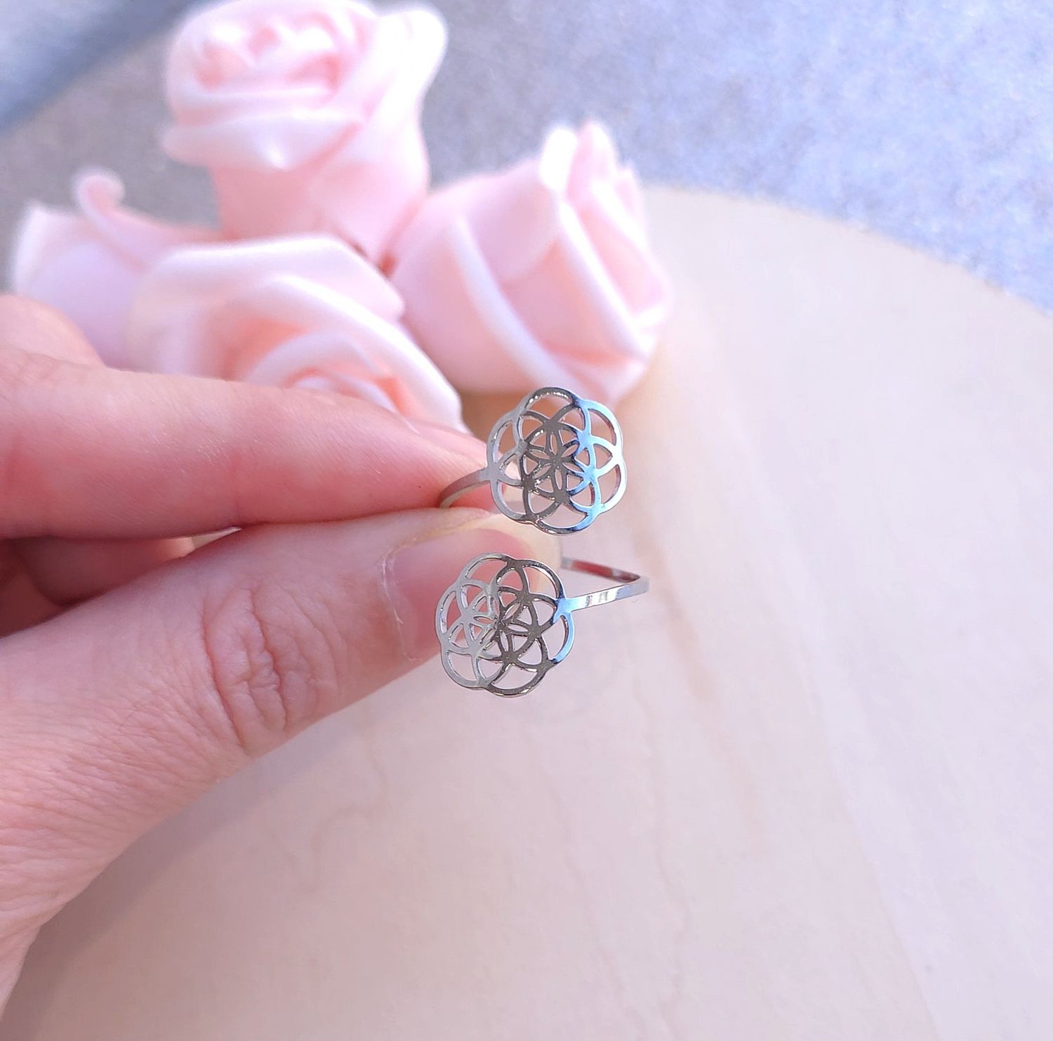 Bague fleur de vie - Argenté 