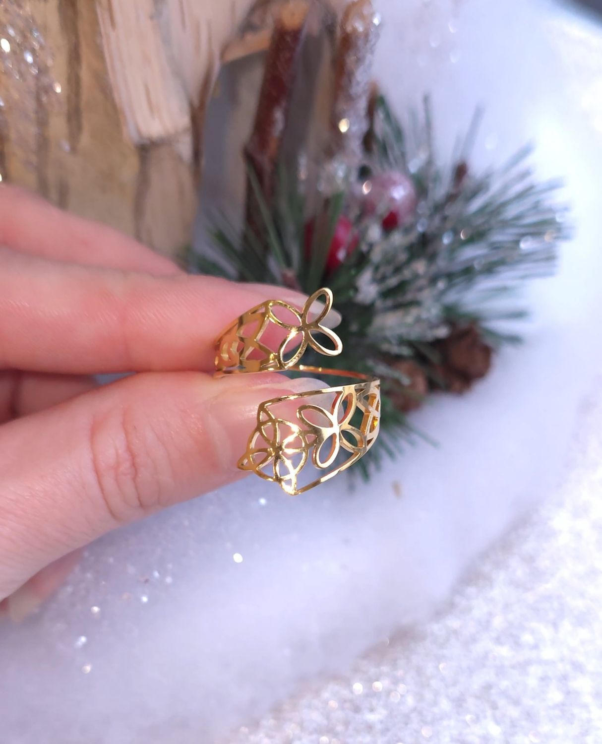 Bague Noeud de Sorcière - Doré 