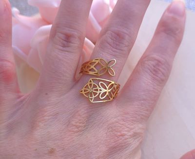 Bague Noeud de Sorcière - Doré 