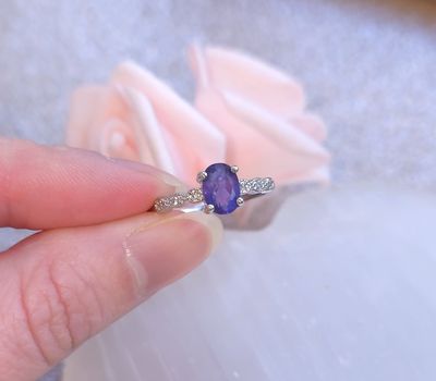 Bague Fluorite Violet/Bleue n°4