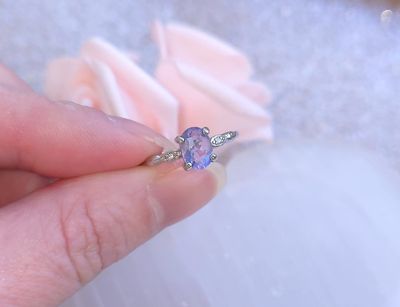 Bague Fluorite Violet Clair n°5