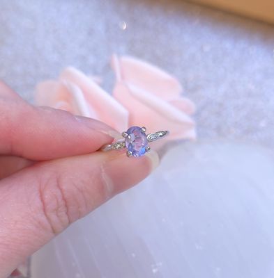 Bague Fluorite Violet Clair n°5