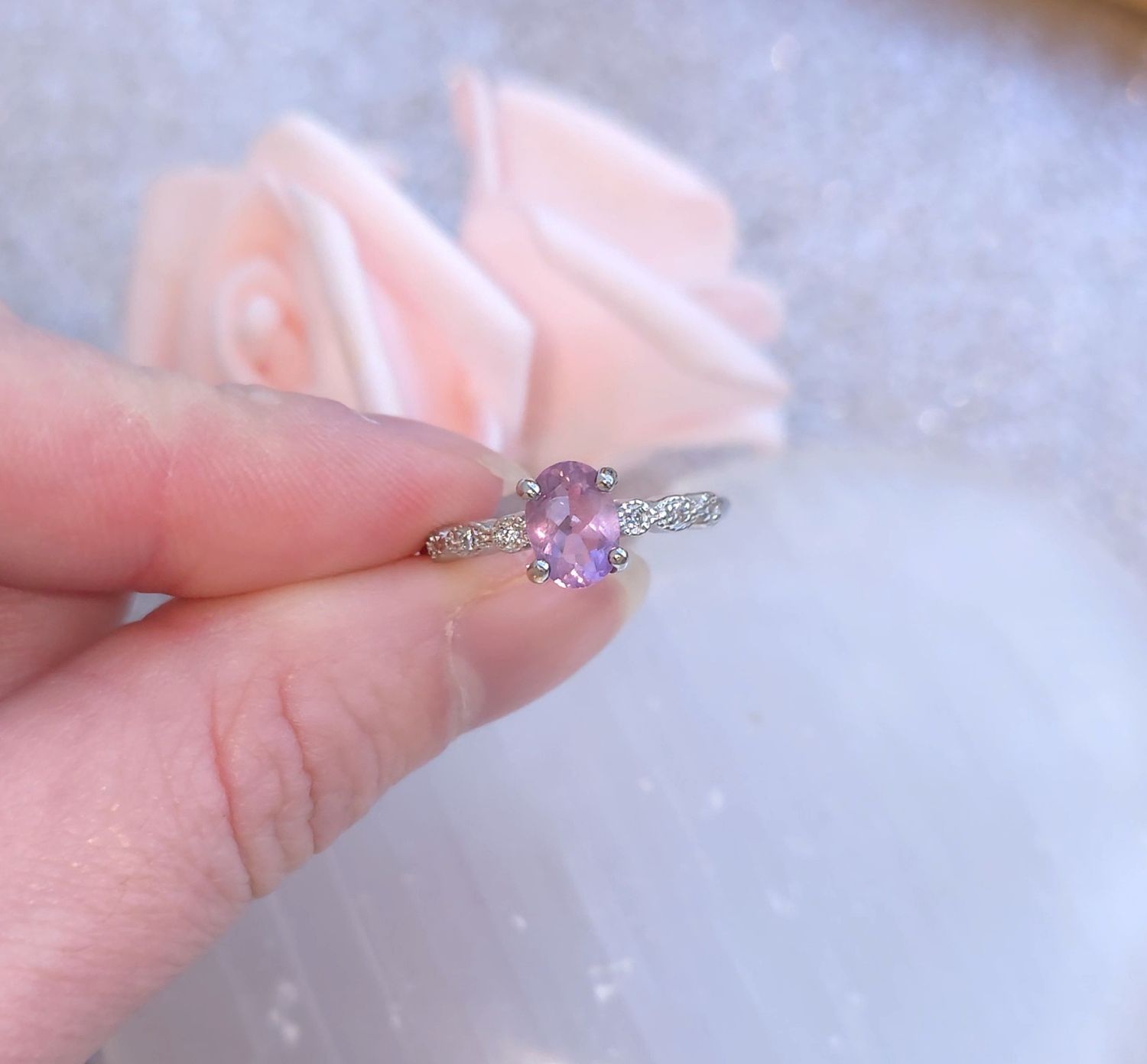 Bague Fluorite Rose n°3