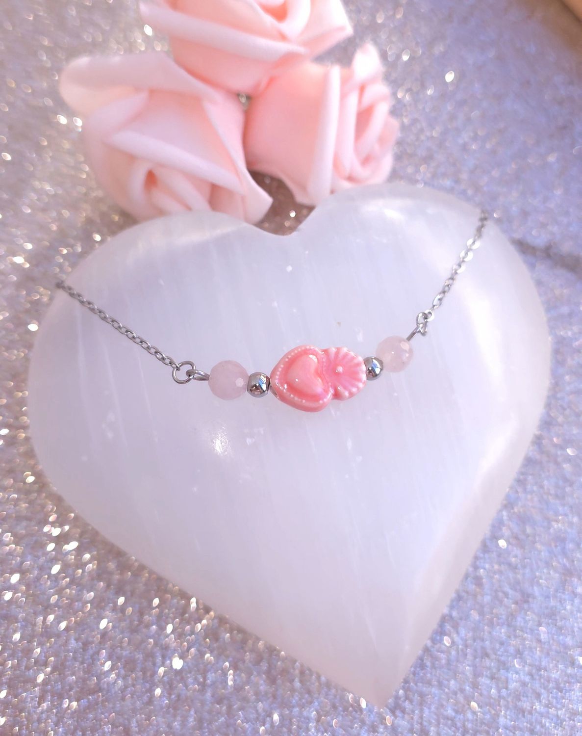 Collection Sacré Coeur - Quartz Rose Madagascar AAA