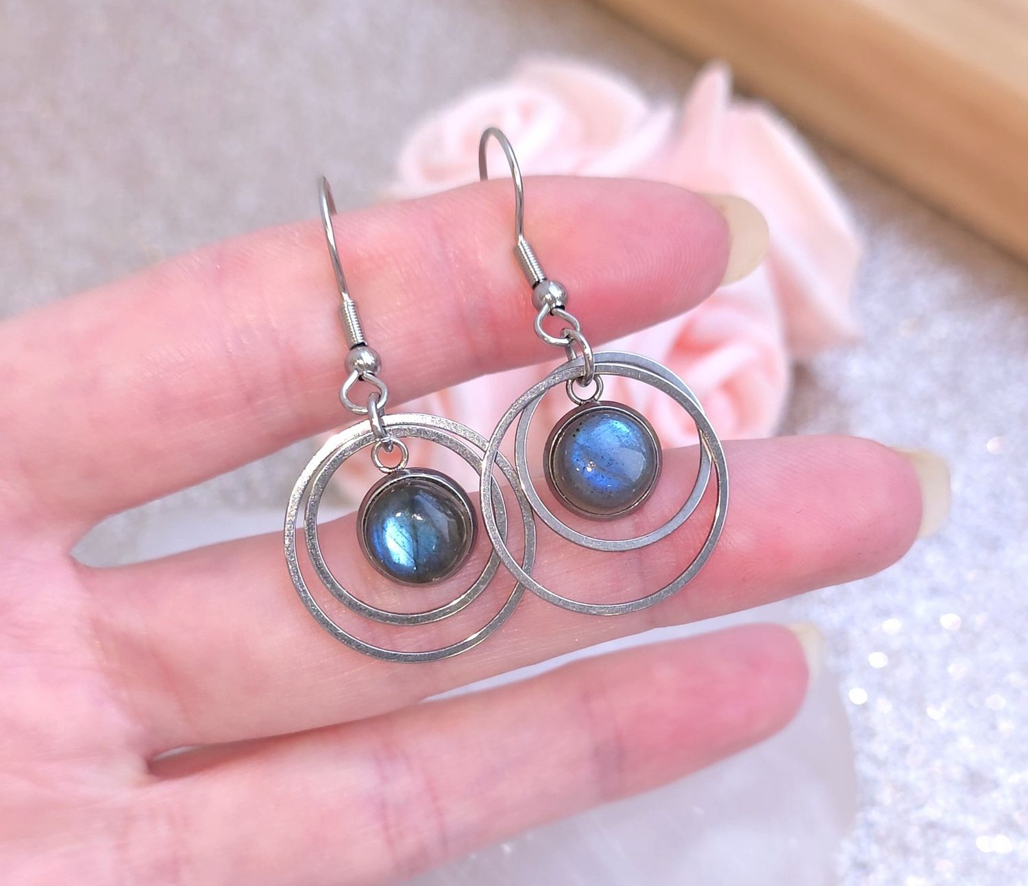 Boucle labradorite n°1