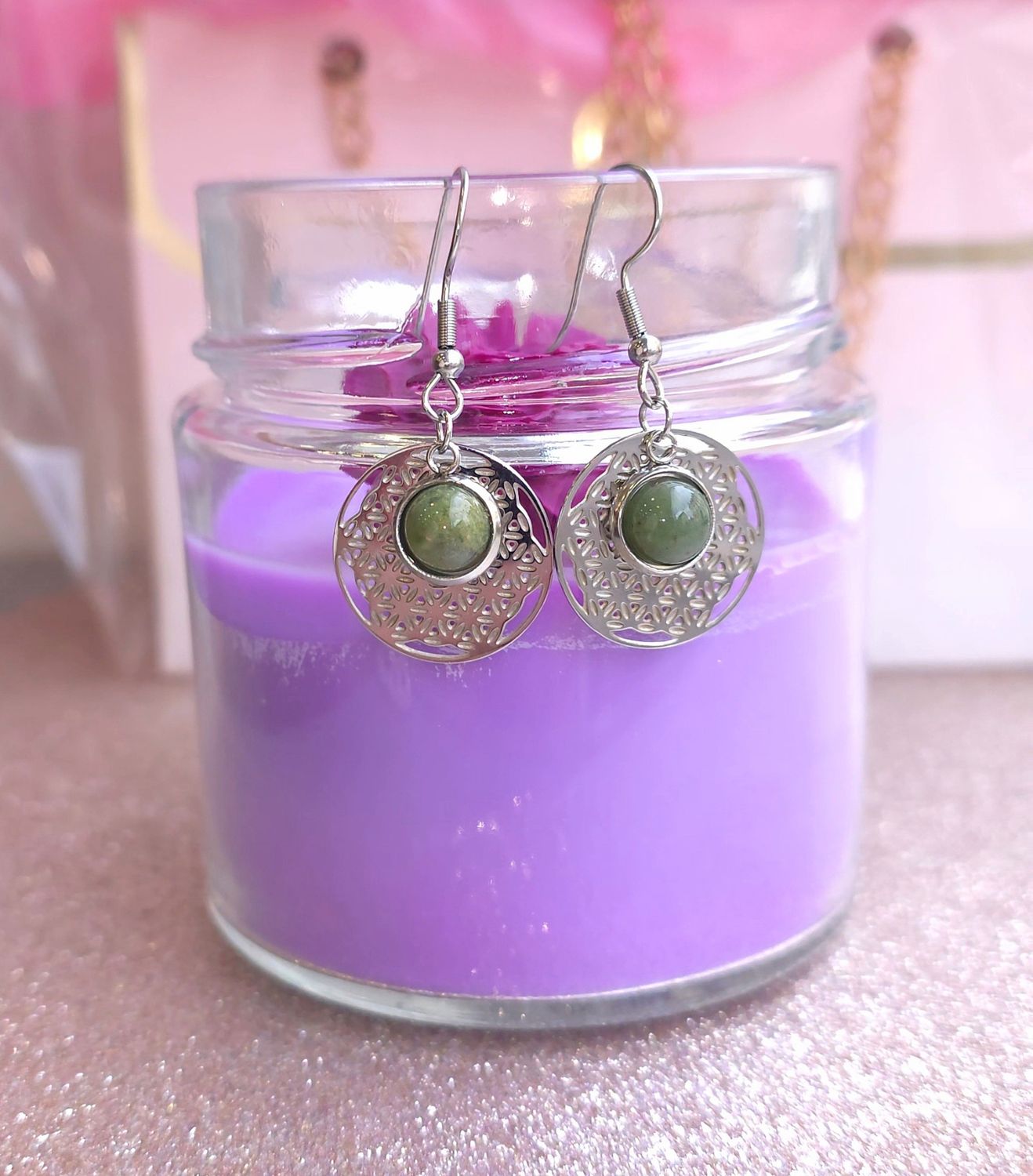 Boucle Pendante • Agate Indienne n°5