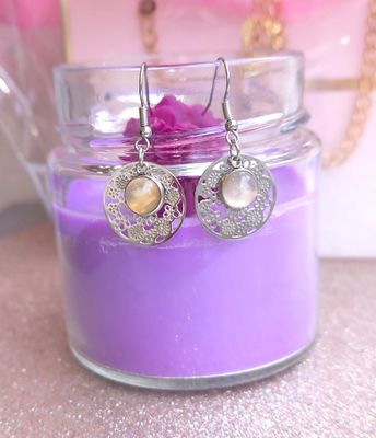 Boucle Pendante • Agate Indienne n°2