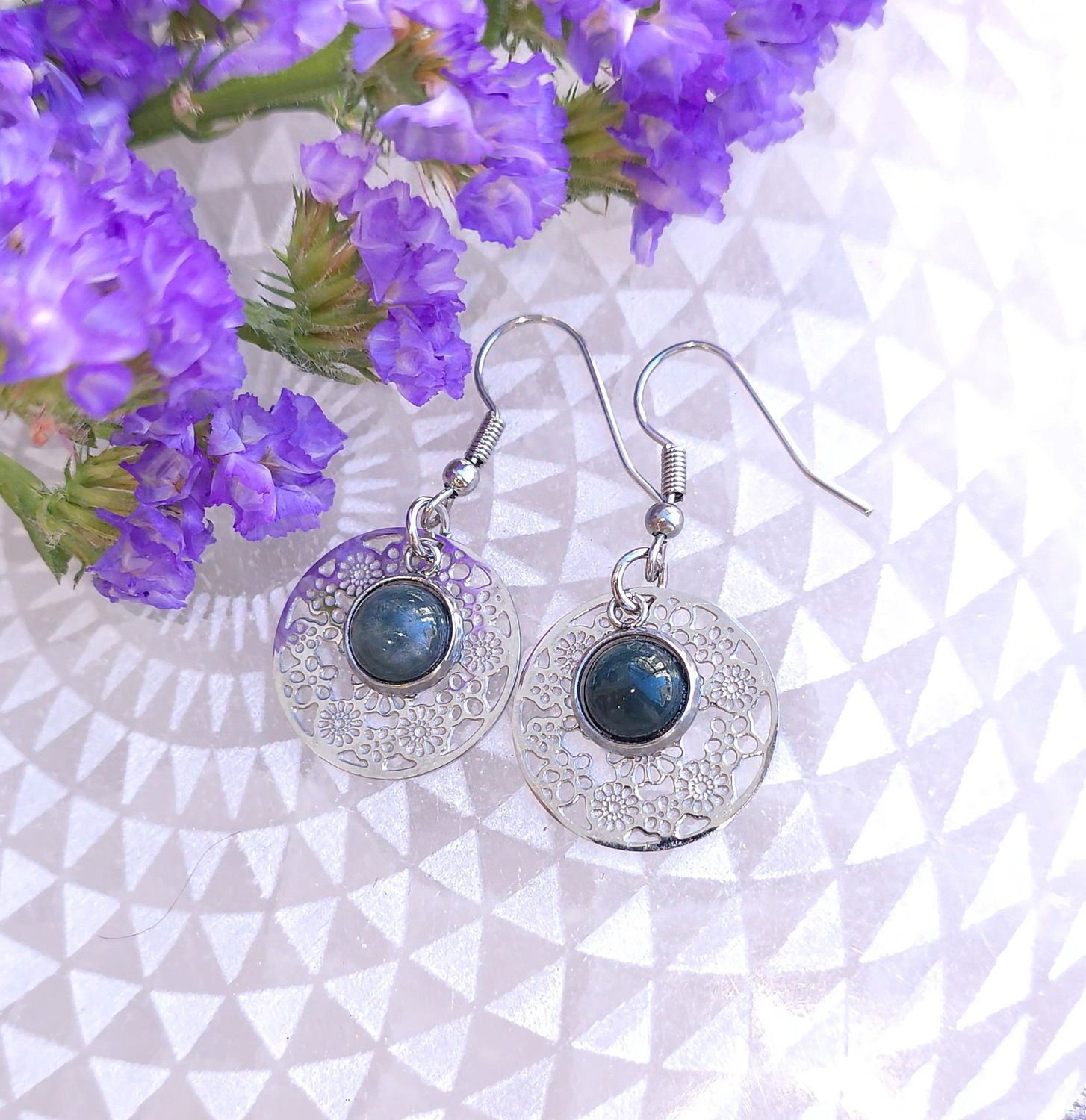Boucle Pendante • Agate Indienne n°4