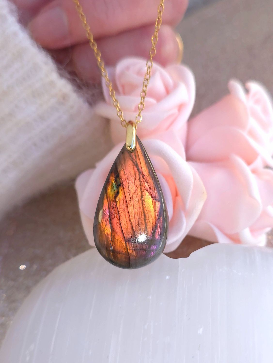 Labradorite Feu/Rose