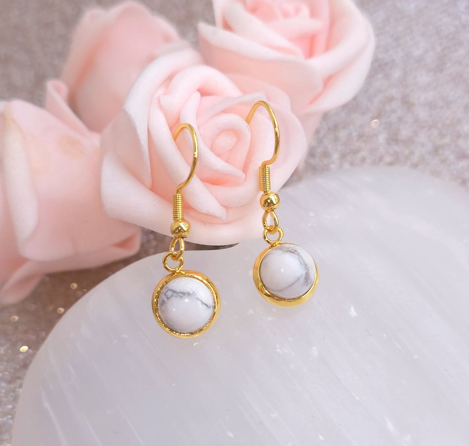 Boucle Pendante • Howlite