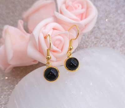 Boucle Pendante • Tourmaline Noire