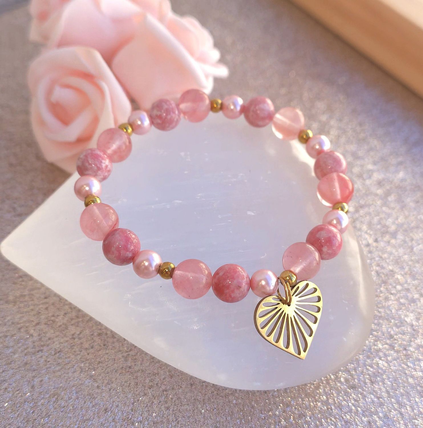 Bracelet Création • Thulite/Quartz Cerise